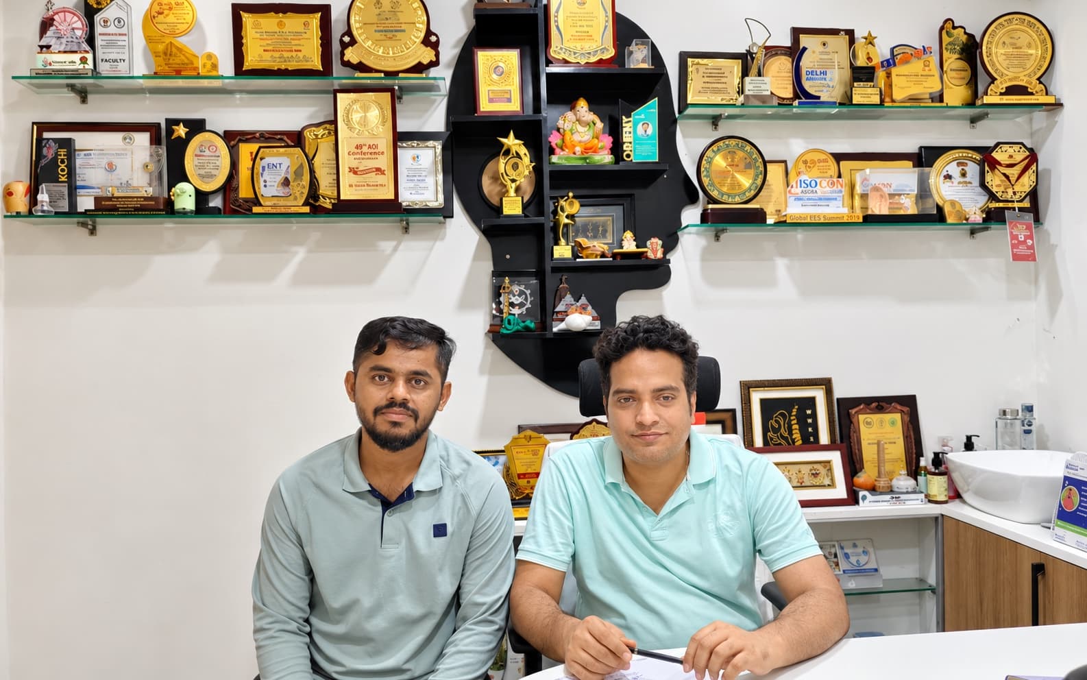 Patient Abhishek Rao with Dr. Radhamadhab Sahu at 2-year post-operative surgical follow-up
